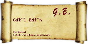 Gál Bán névjegykártya